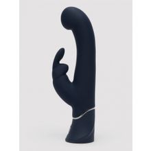 Темно-синий вибратор-кролик Greedy Girl Real-Feel Rabbit Vibrator - 25,4 см. (225157)