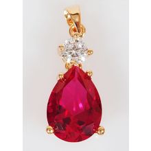 Кулон с корундом "Груша"
