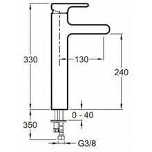 Смеситель Jacob Delafon Singulier E10861-CP для раковины