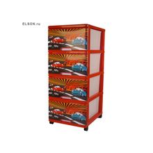 Dunya Plastik 0403-2 Комод с рисунком тачки