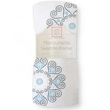 SwaddleDesigns Marquisette Medallions голубая