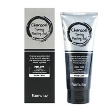 Гель отшелушивающий с углем FarmStay Charcoal Toning Peeling Gel 180мл