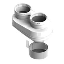 Stout элемент дымохода ?80 80 адаптер для подк. разд. труб (совместим с Vaillant, Ptotherm New) PP-Ryton