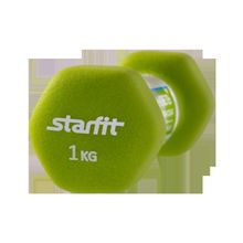 STARFIT Гантель неопреновая DB-201 1 кг, салатовая