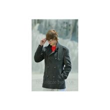 Полупальто мужское молодежка черное