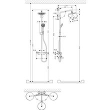 Душевая система Hansgrohe Croma 220 Showerpipe EcoSmart (27188000) (220 мм)