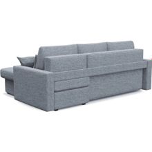 Смарт Диван угловой Пекин Серая рогожка Еврокнижка