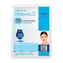 Dermal Bee Aqua Collagen Essence Mask Увлажняющая тканевая маска с чистой морской водой и коллагеном, 23 г