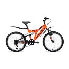 20" ALTAIR MTB FS 1.0 2018 (6ск, сталь, двухподвес, Vbr, KDSG03C - RDHG04 KFW660)(рама 13", оранжевый черный матовый)