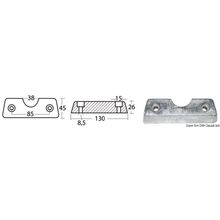 Osculati Base magnesium anode Duo Prop 872139-1, 43.551.13