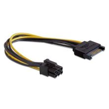 Переходник питания для видеокарты PCI-E 6pin -> SATA, Gembird (CC-PSU-SATA)