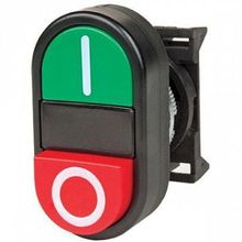 Кнопка двойная DKC Quadro 22.5 мм? IP40, Красный+ Зеленый | код. ABFT | DKS
