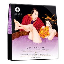 Shunga Соль для ванны Lovebath Sensual lotus, превращающая воду в гель - 650 гр.