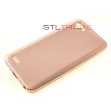 Q6 LG Силиконовый чехол TPU Case Металлик розовый