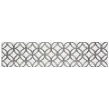Quintessenza Cromia26 Puntocroce Decoro C Bianco Nero 6.5x26.6 см