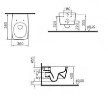 Унитаз подвесной Vitra Metropole Rim-Ex (5672B003-0075)