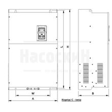 Частотный преобразователь EURA E800-0150T3F1KB (15,0кВт 380В)