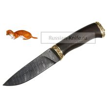 Нож Ласка (дамасская сталь), венге