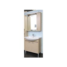Aquanet Мебель для ванной Донна 60 (светлый дуб) - Зеркало Донна 60 светлый дуб со светильником+розетка