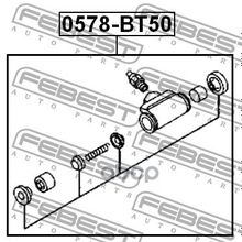 Цилиндр Тормозной Задний | Зад Прав Лев | Mazda Bt-50 Un 2006-2011 Febest арт. 0578BT50