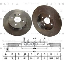 Диск Тормозной Задний | Зад | Opel Astra Meriva Combo 01-> Blitz арт. BS0207