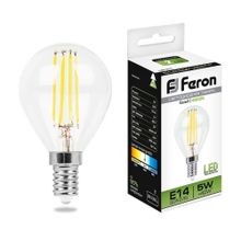 Feron Лампа светодиодная филаментная Feron E14 5W 4000K прозрачная LB-61 25579 ID - 255582