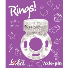 Lola toys Прозрачное эрекционное кольцо с вибрацией Rings Axle-pin (прозрачный)