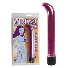 Topco Sales Фиолетовый вибратор для точки G My First G-Spot Vibe - 19 см. (фиолетовый)