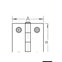 Osculati Polished SS hinge 40x40 mm, 38.600.40