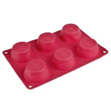 VETTA Форма силиконовая 6 ячеек, для булочек, 24,5х16,5x3см, 3 цвета, HS-006D 4 цвета