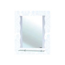 Мари-80 Волна, зеркало с полкой, 78 см, белое, Bellezza