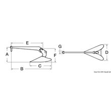 Osculati Plough anchor 27 kg, 01.144.27