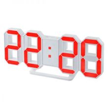 Часы будильник Perfeo LUMINOUS", белый корпус красная LED подсветка (PF_5201)"