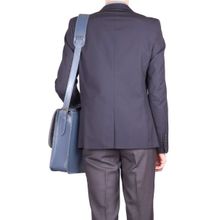 Портфель Тесла серо-голубой