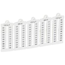 Листы с этикетками для клеммных блоков Viking 3 - вертикальный формат - шаг 5 мм - цифры от 101 до 200 | код 039561 | Legrand