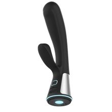 Чёрный интерактивный вибратор Kiiroo Ohmibod Fuse - 18 см.