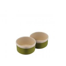 Набор кокотниц Granchio Natura Oliva Green Ceramica (2 шт) 88518, 10 cм