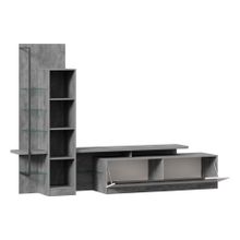 Алмаз. Любимый дом Кёльн Тумба под ТВ (Метрополитан Грей Белый)