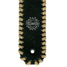 2 INCH CUSTOM ITALIAN WHIPSTITCH LEATHER STRAP (SHORT) BLACK DD3253S