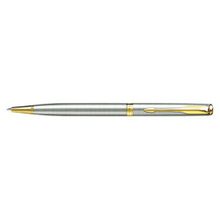 Ручка шариковая Parker модель Sonnet серебристая с золотом в коробке