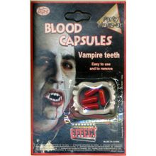Вампирские зубы+3 капсулы с кровью