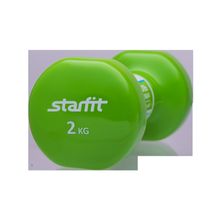 STARFIT Гантель виниловая DB-101 2 кг, зеленая