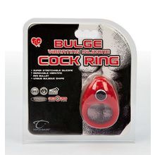 Topco Sales Эрекционное кольцо с вибропулей TLC Buldge Vibrating Silicone Cock Ring (красный)