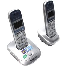 Panasonic KX-TG2512RUS   Silver   р телефон (2 трубки  с  ЖК  диспл., DECT)