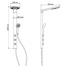 Душевая стойка Gllon GL-SL1301CP хром