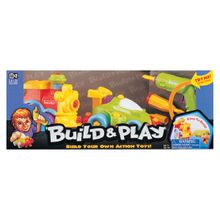 KEENWAY Набор "BUILD"N PLAY" -машина+паровозик в коробке 11861