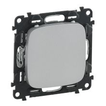 Valena ALLURE.Заглушка с суппортом.С лицевой панелью.Алюминий | код 755187 | Legrand