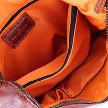 Сумка кожаная DF 35204A коричневая