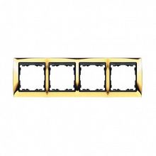 Рамка 4 поста 82, золотой |  код. 82844-66 |  Simon