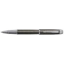 ручка-роллер Parker IM Premium Deep Gun Metal Chiselled CT черная, 0,5мм, корпус серый хром, подар.уп. S0908700